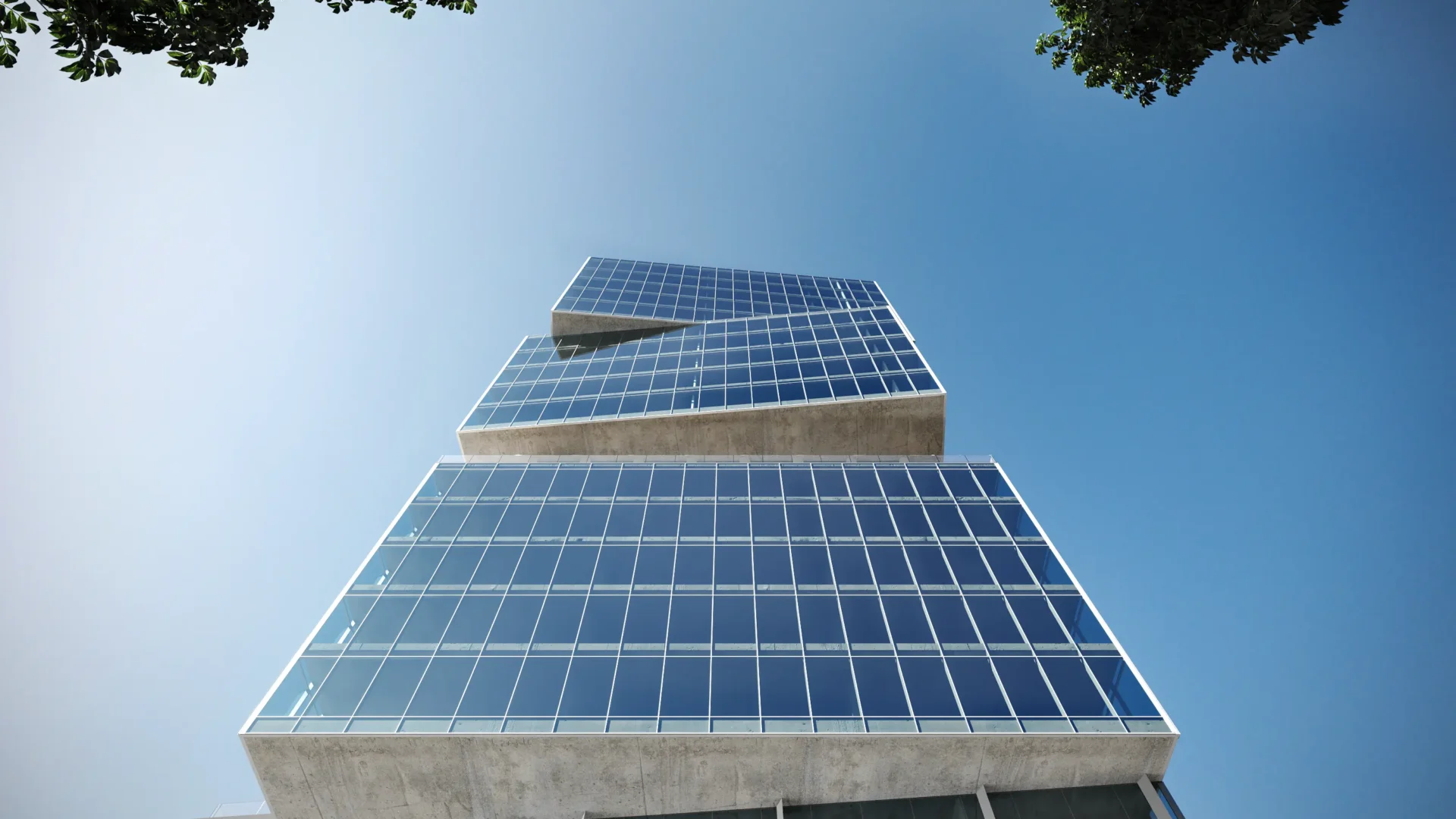 a CG render of a building for an architect's portfolio