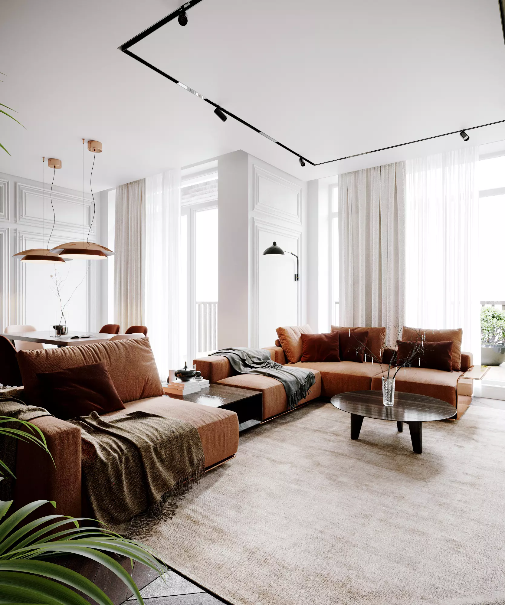 3d interior render: sitting room