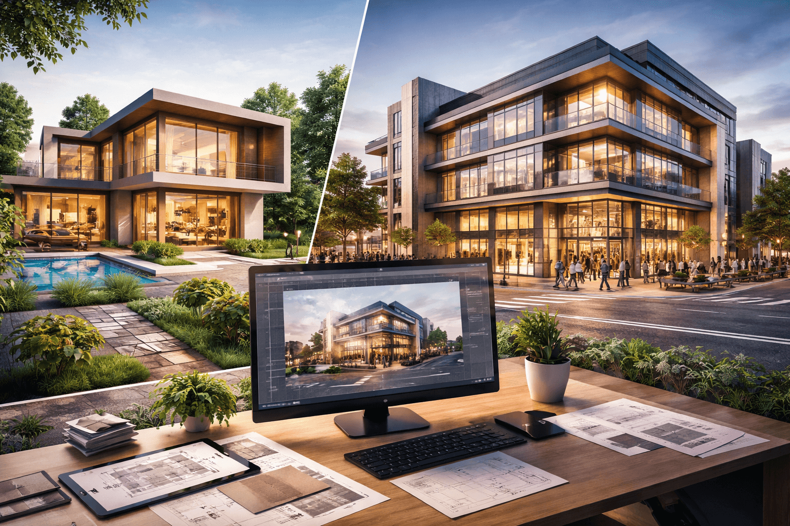 3D Exterior Rendering for Residential and Commercial Projects